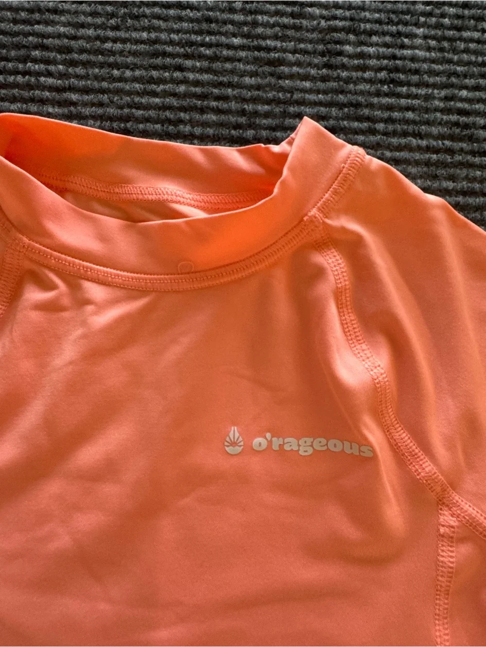 O’eageous Short Sleeve Rash Guard sun‎ shirt Coral Orange Unisex XS